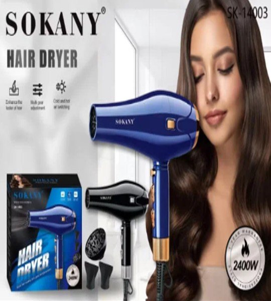 SK-14003 استشوار شعر سوكانى احترافي مع 3 إضافات - 2400 وات