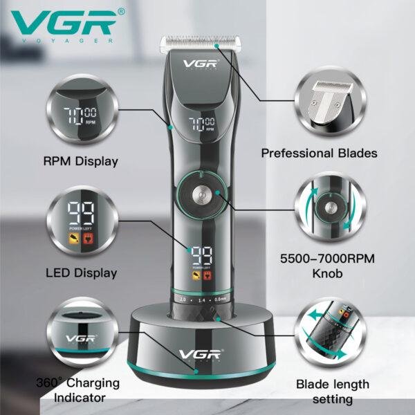 V-256 - ماكينة حلاقة كهربائية احترافية. قابله للشحن للرجال