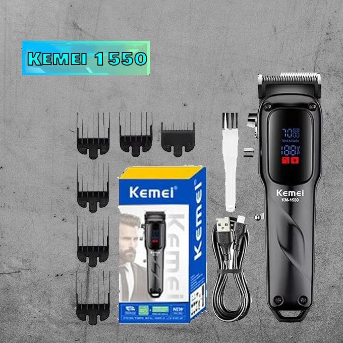 Km-1550 - ماكينة حلاقة كهربائية احترافية. قابله للشحن للرجال