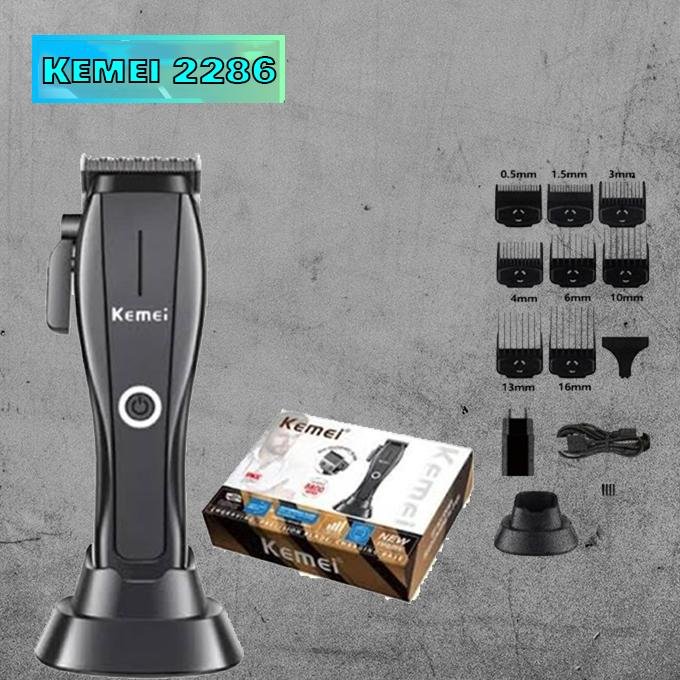 Km-2286 - ماكينة حلاقة كهربائية احترافية. قابله للشحن للرجال