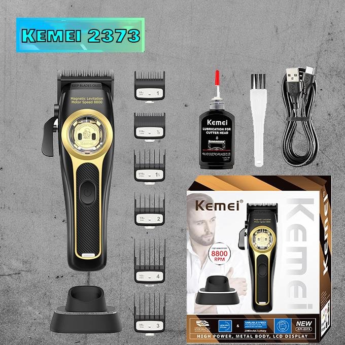 Km-2373 - ماكينة حلاقة كهربائية احترافية. قابله للشحن للرجال