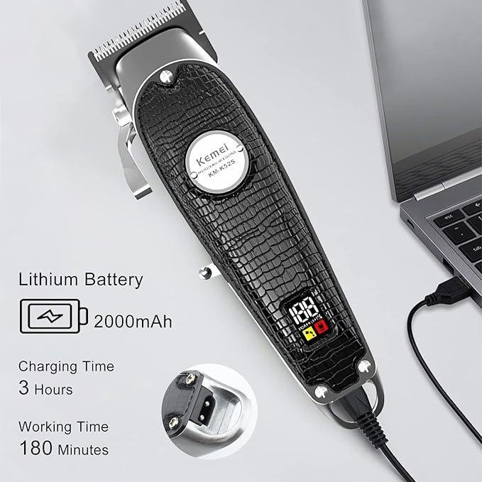 Km-K52s  - ماكينة حلاقة كهربائية احترافية. قابله للشحن للرجال