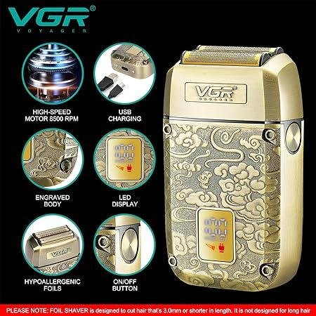 V-336 - ماكينة حلاقة كهربائية وتنعيم احترافية . قابله للشحن للرجال