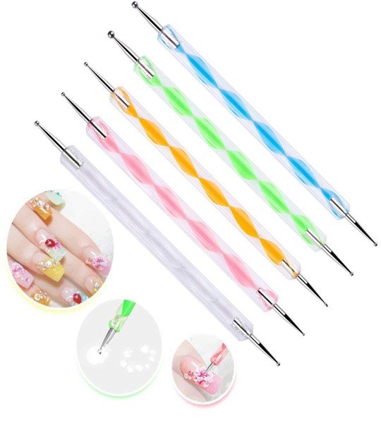 Nail Dotting Pen - 5 Pcs نقاطة مانكير للاظافر