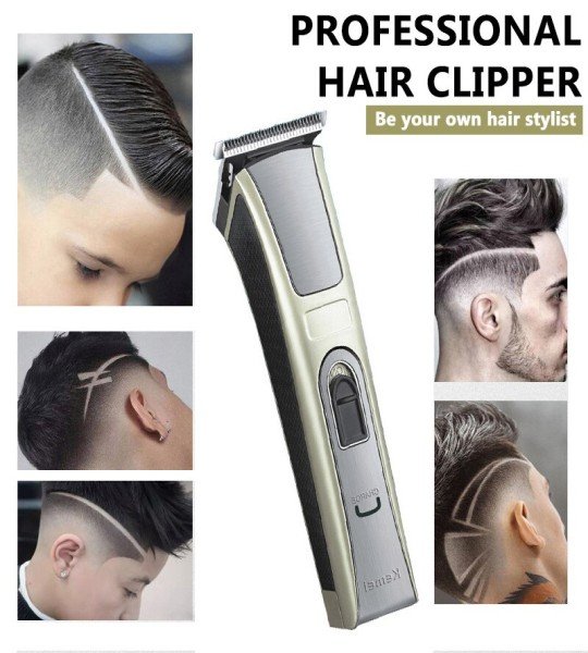 Kemei Km-5017 Electric Shaver - For Men - Silver/Gold