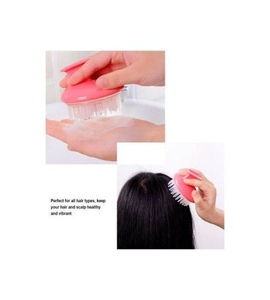 فرشاة غسيل الشعر السيليكون Silicon Hair Brush Shampoo Scalp