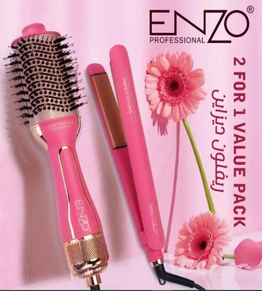 مكواة وفرشاة للشعر 2 فى 1 - ENZO EN:510