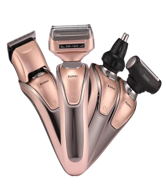 Kemei KM-1622 4 In 1 Hair Clipper Shaver - Rose Gold
