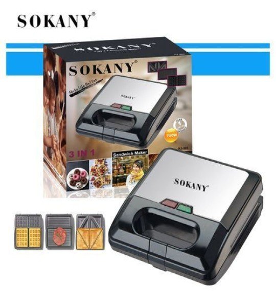 جهاز ساندوتش ميكر سوكاني 3 فى 1 Sokany KJ-303